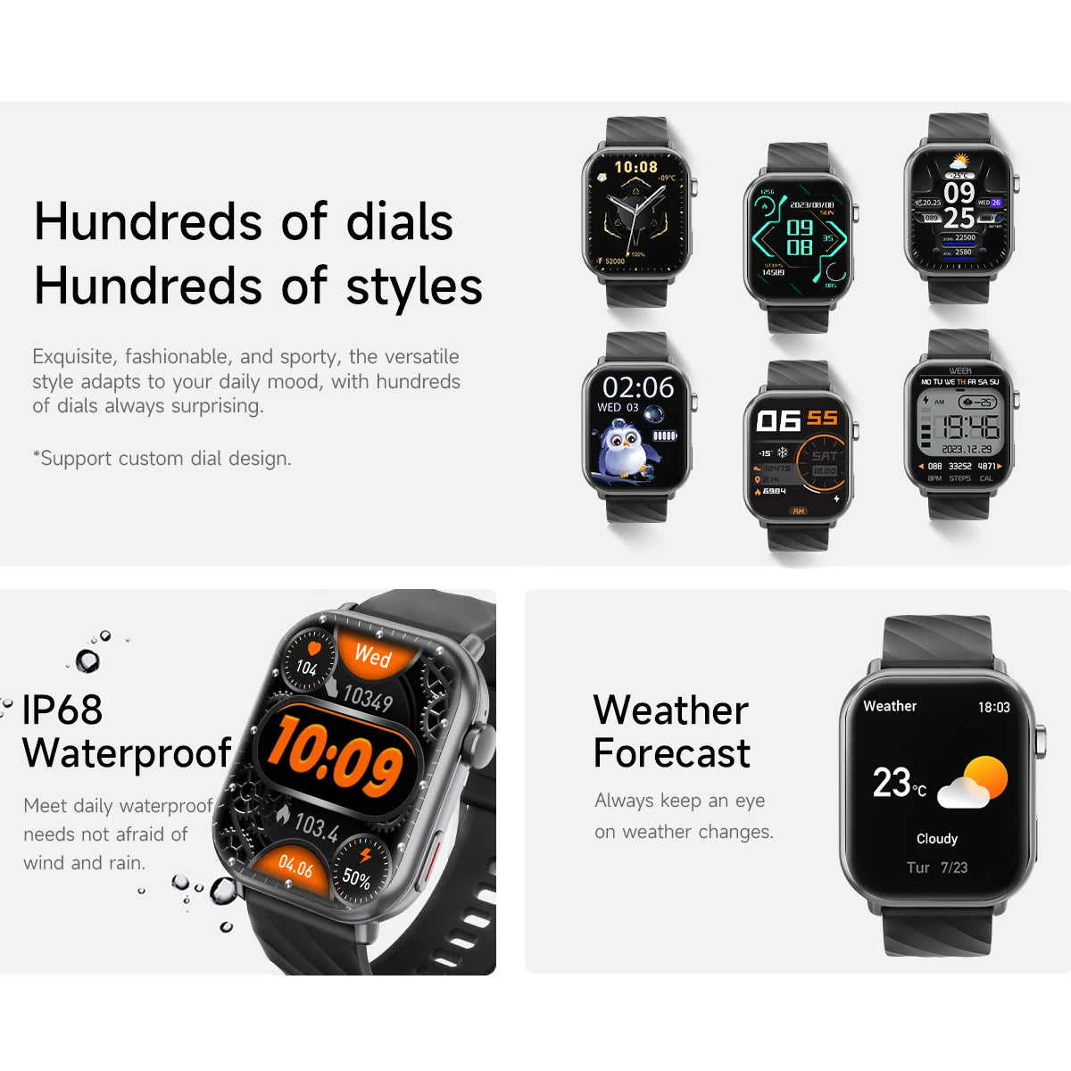 2025 Sport Smartwatch for Android/IOS 1.83''Screen Voice Assistant Wireless Call Answer 1000mAh Step Count Men Women Health Gift