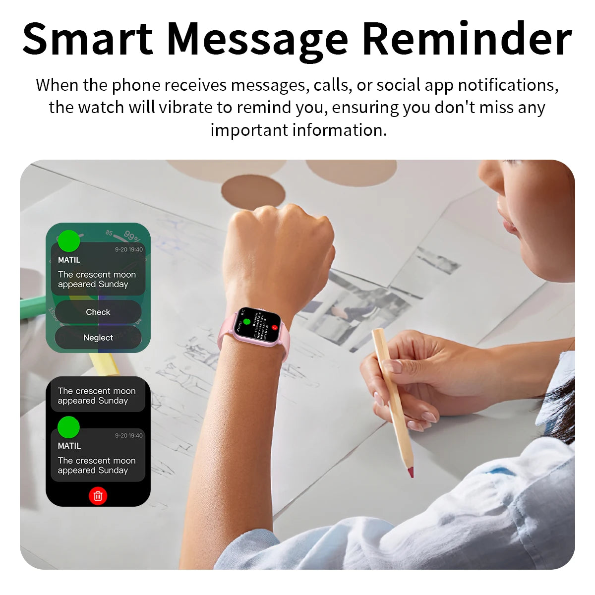 Smartwatch 1.83''HD Touch Screen Voice Assistant Camera Control Bluetooth Call for Android/IOS Sports Watch Men Women 2026