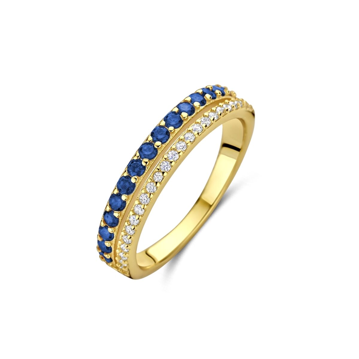 Ladies' Ring New Bling 9NB-1576-56 16 Golden Blue