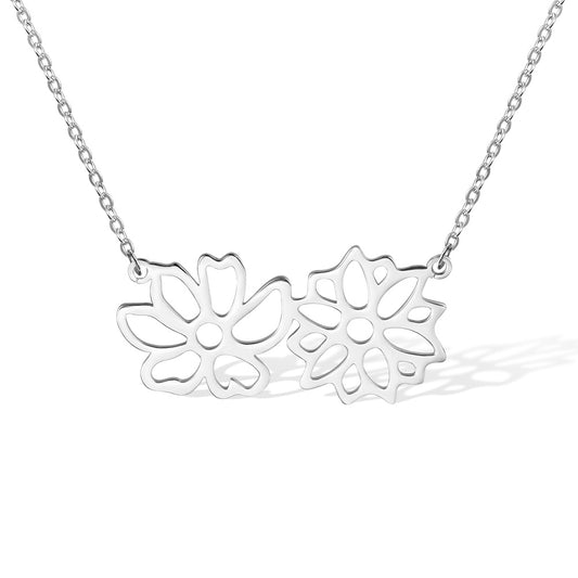 Birth Flower Necklace, Nana Necklace, Birthday Gifts for Women, Mothers Day Gift for Mother/Grandma/Girlfriend