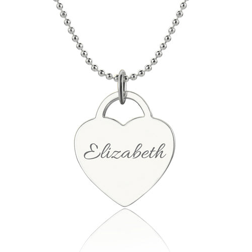 Engraved Heart Class Of… Necklace In Sterling Silver