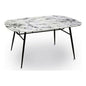Side table Gift Decor White Black 90 x 76,5 x 160 cm Tempered Glass