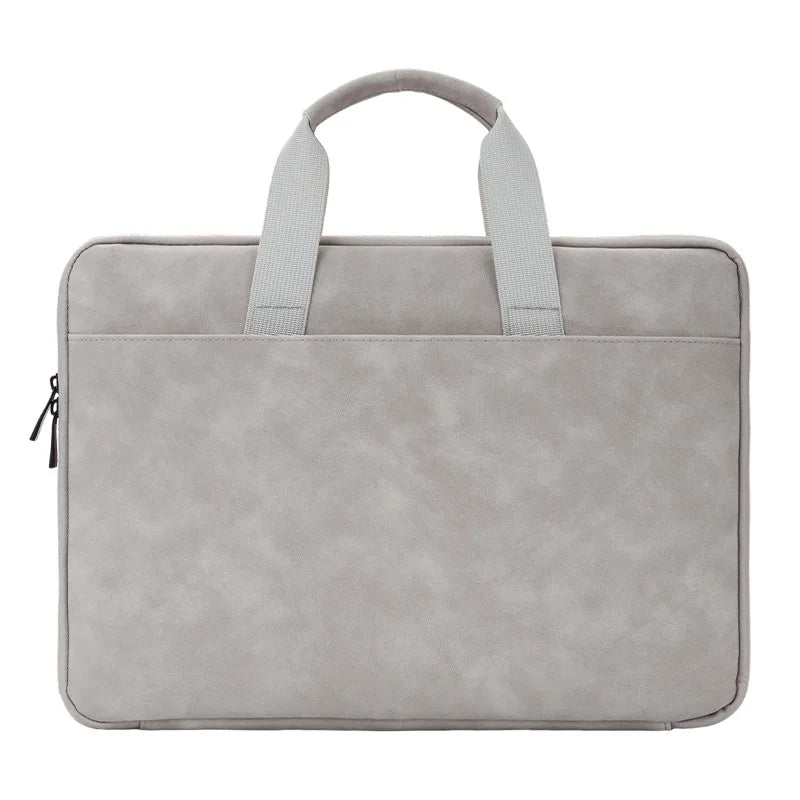 PU Lambskin Full Open Laptop Bag for 15-16 Inch Waterproof Shockproof Soft Touch Computer Bag