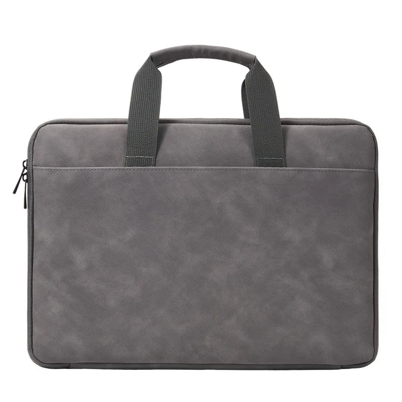 PU Lambskin Full Open Laptop Bag for 15-16 Inch Waterproof Shockproof Soft Touch Computer Bag