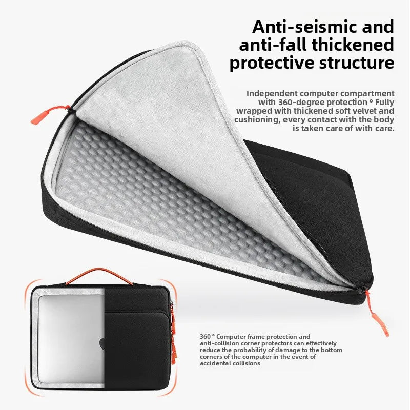 Laptop bag inner bag thickened airbag waterproof laptop briefcase wear-resistant 13/13.3/13.6/14.1/15.4/15.6/16 inch handbag