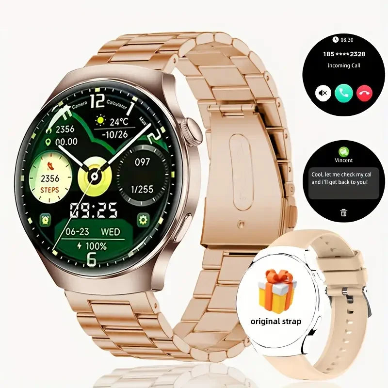 2025 Hot HD Touchscreen Smartwatch (Men Women): Wireless Calling, Camera, Music Control, Sport Modes, Alarm/SMS-Call Alert, Cust