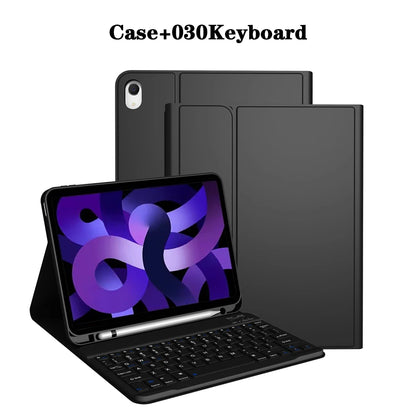 Tablet Case for iPad Air 11 inch(M2/M3/M4),Detachable Keyboard Case for iPad Air 4th/5th Gen 10.9 lnch with Case Pencil Holder