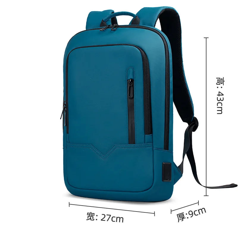 Slim Backpack For Men 15.6 Inch Laptop Bags Waterproof Minimalist Business Backpack With USB Charging Casual Travel Work Bag