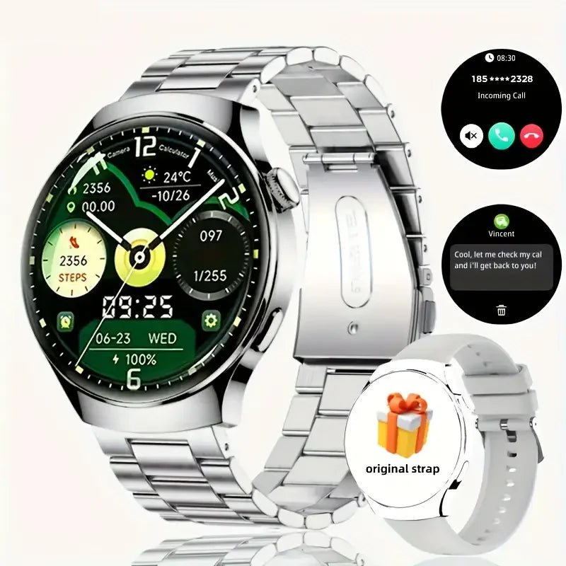 2025 Hot HD Touchscreen Smartwatch (Men Women): Wireless Calling, Camera, Music Control, Sport Modes, Alarm/SMS-Call Alert, Cust
