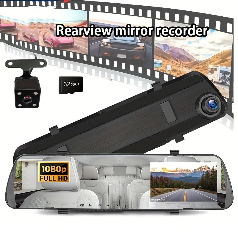 Mirror DVR Car 1080P Video Recorder Front Rear View Camera car recording