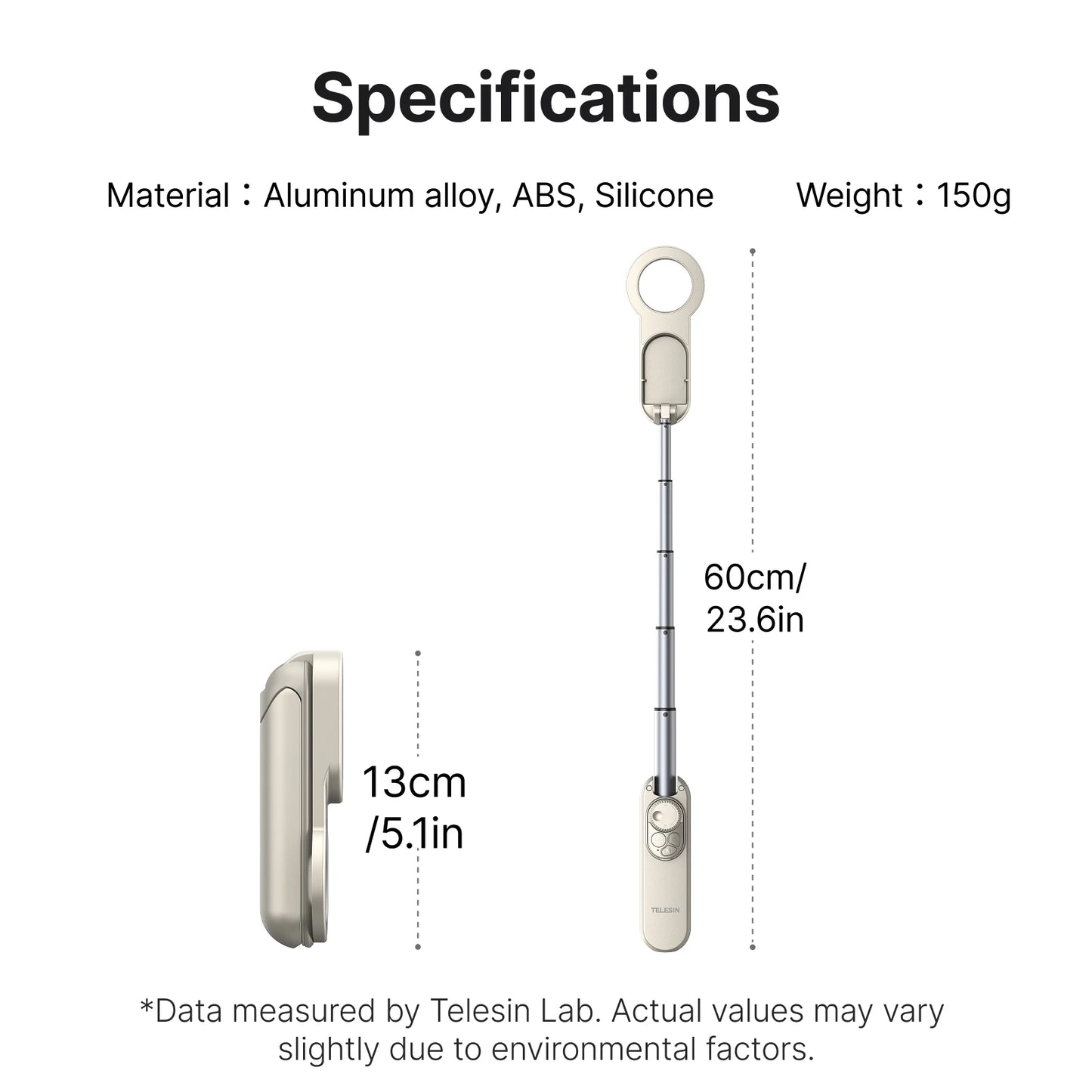 TELEISN Mini Magnetic Smart Phone ZOOM Remote Selfie Stick Tripod For Iphone 17 16 15 14 13 Pro Promax HUAWEI XIAOMI SAMSUNG