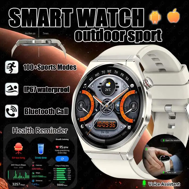 2026 New Smart Sports Watch Bluetooth Call 100+ Sports Mode IP67 Waterproof Health Reminder Sedentary Reminder Sleep Smart Watch