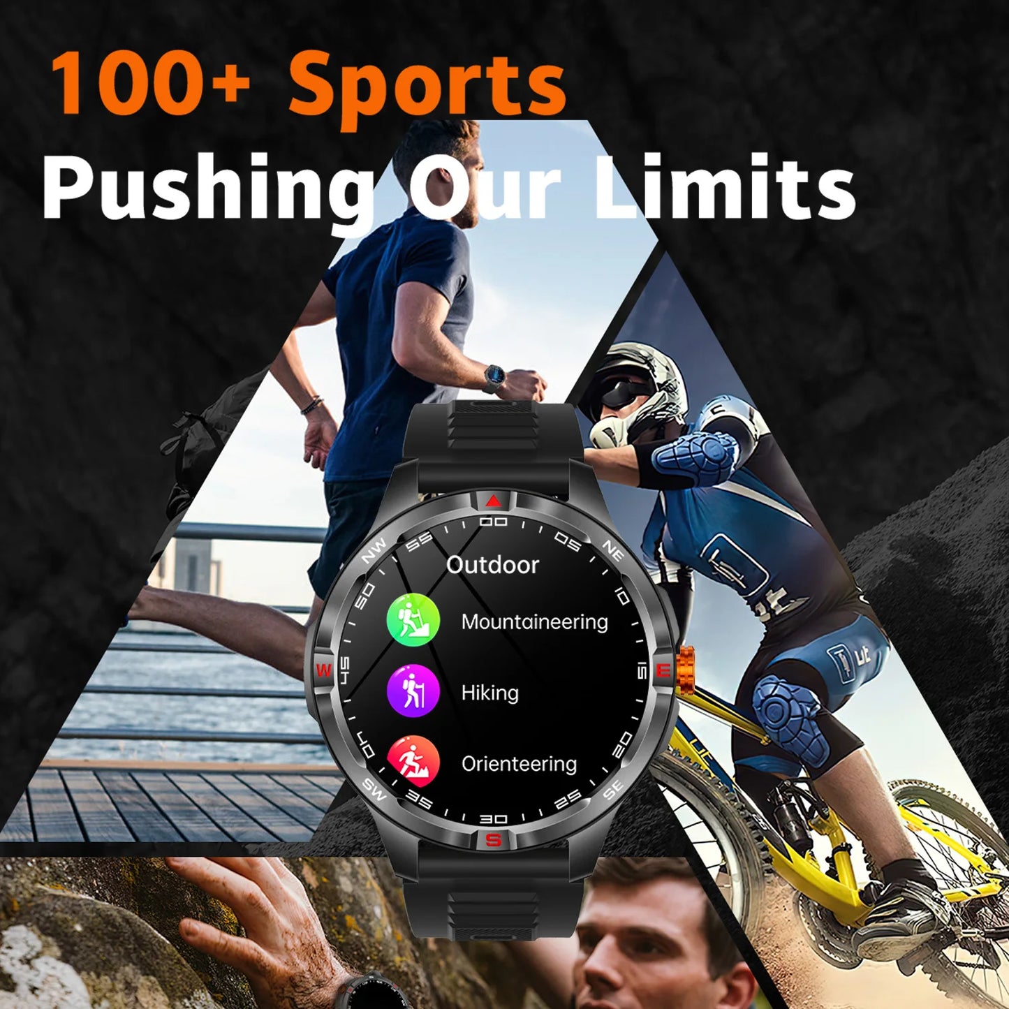 NEW Hot Smartwatch for Android/IOS Wireless Call Answer 1000mAh Battery Compass Sports Men Flashlight IP68 Waterproof 2026 Gifts