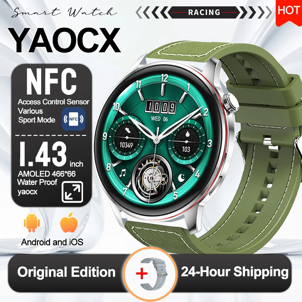 2026 New Smart Watch Women 466*466 AMOLED 1.43" HD Screen Always Display Time IP68 Waterproof Sports Bluetooth Call Smart Watch