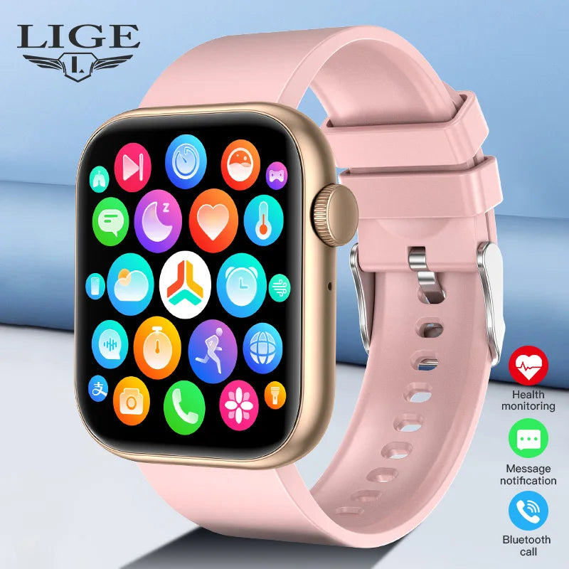 New Smart Watch For Men Full Touch Screen Bluetooth Call Waterproof Watches Sport Fitness Tracker Smartwatches Lady Reloj Mujer