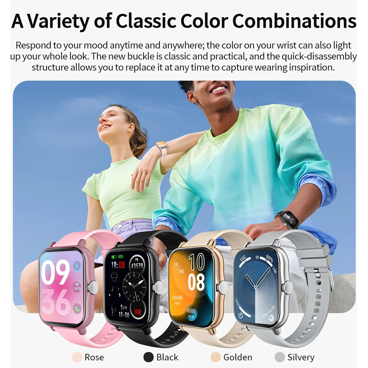 2025 Smart Watch 1.83-inch TFT Display Screen Bluetooth Calling Multiple Sport Modes Men Women Smartwatch For Android&IOS