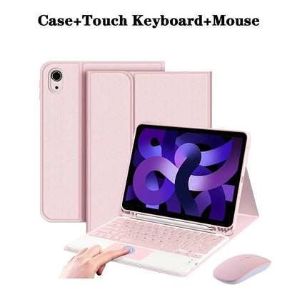 Tablet Case for iPad Air 11 inch(M2/M3/M4),Detachable Keyboard Case for iPad Air 4th/5th Gen 10.9 lnch with Case Pencil Holder