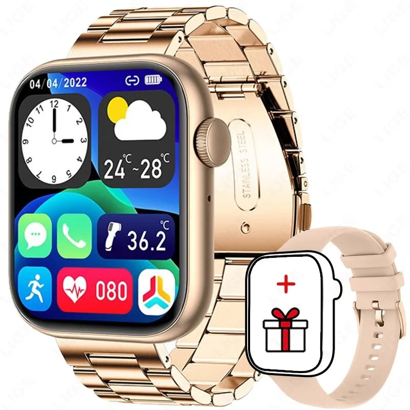 New Smart Watch For Men Full Touch Screen Bluetooth Call Waterproof Watches Sport Fitness Tracker Smartwatches Lady Reloj Mujer