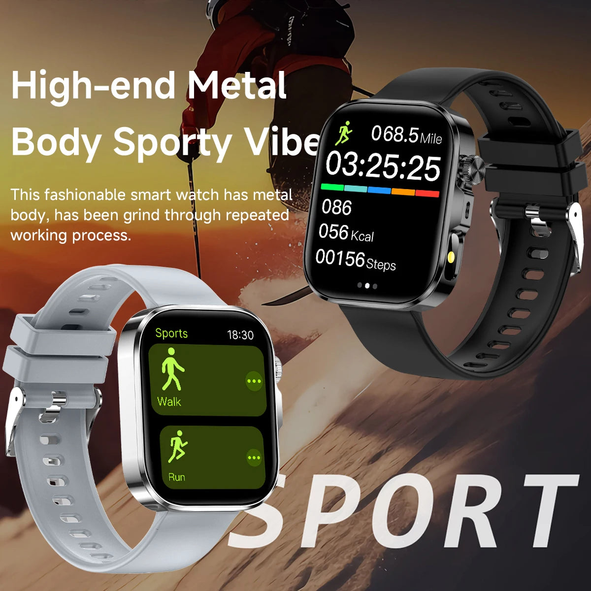 New Fashion Smart Watch for Android/IOS 2.01'Display Voice Assistant Bluetooth Call Phone Answer Sport Fitness Tracker Men Women