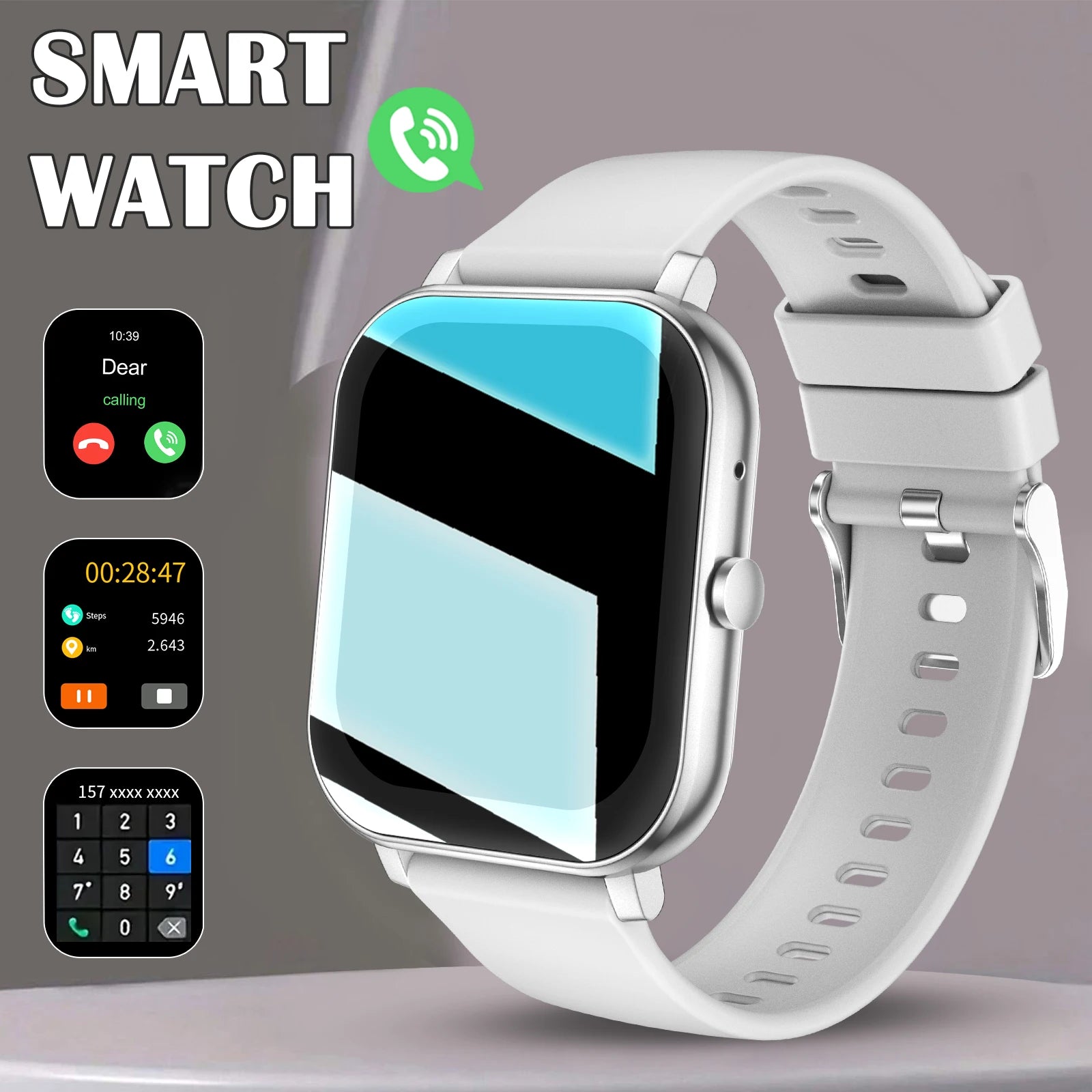 Smart Watch Multi-functional sports smart watch ,Wireless Calling, Personalized the Watch Faces,Music control