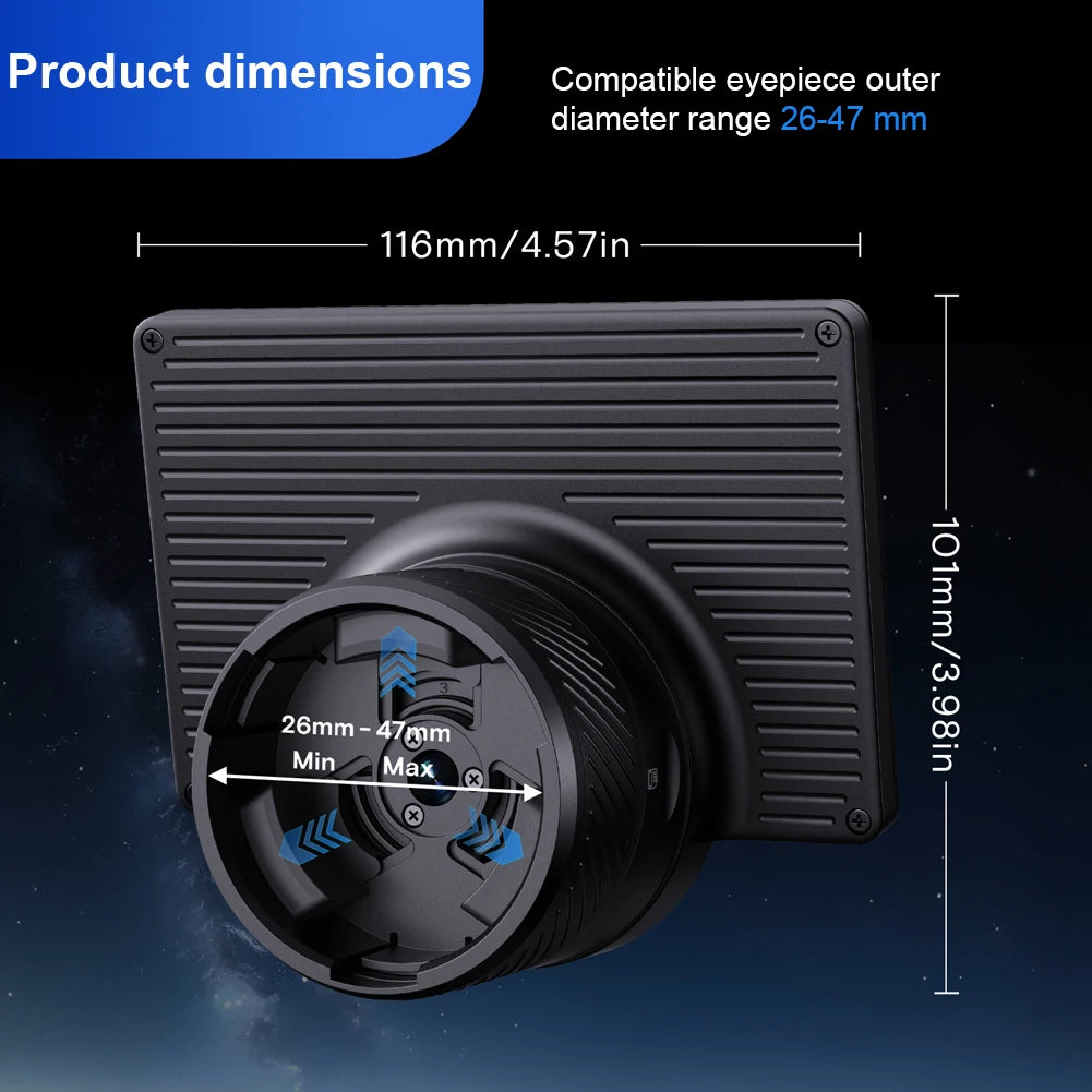 WiFi Telescope Camera Eyepiece 1080P Digital Eyepiece with 4.3 Inch IPS Screen Astronomical Telescope Accessories