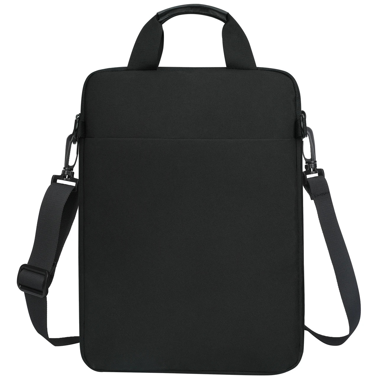 13.3-inch vertical black laptop bag with multiple pockets, suitable for organizing documents, tablet computer, inner bag, handba