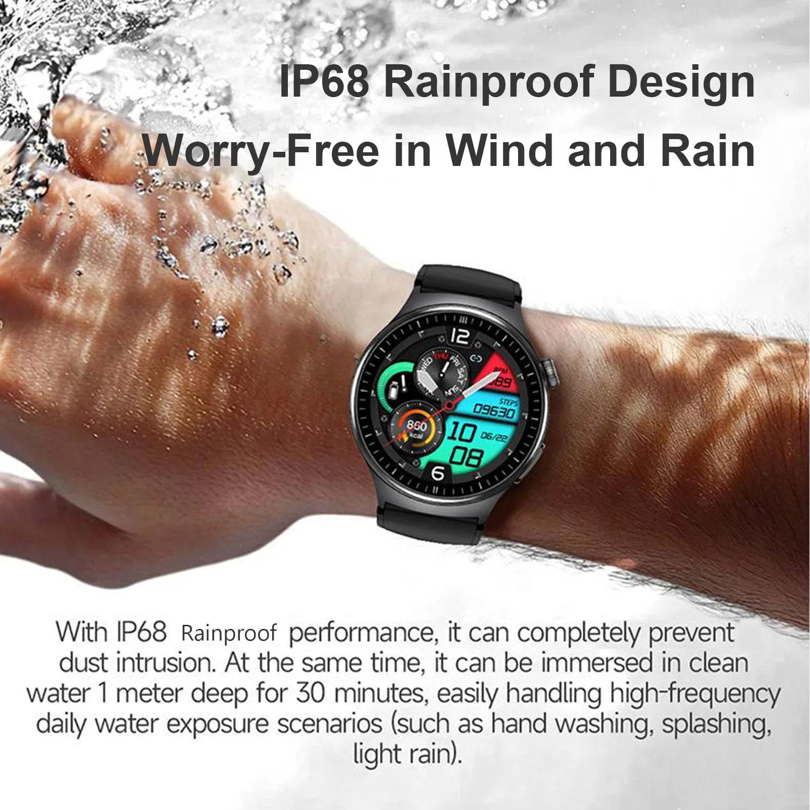 Touchscreen Smartwatch Smart Health Watch with 1.43-Inch Touchscreen BT Calling Activity Tracker Multiple Sports Modes