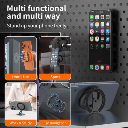 Photography Smartphone Strong Magnetic Stand for Magsafe Folding Double-sided Magnet Stand Finger Ring Bracket for iPhone 17 16