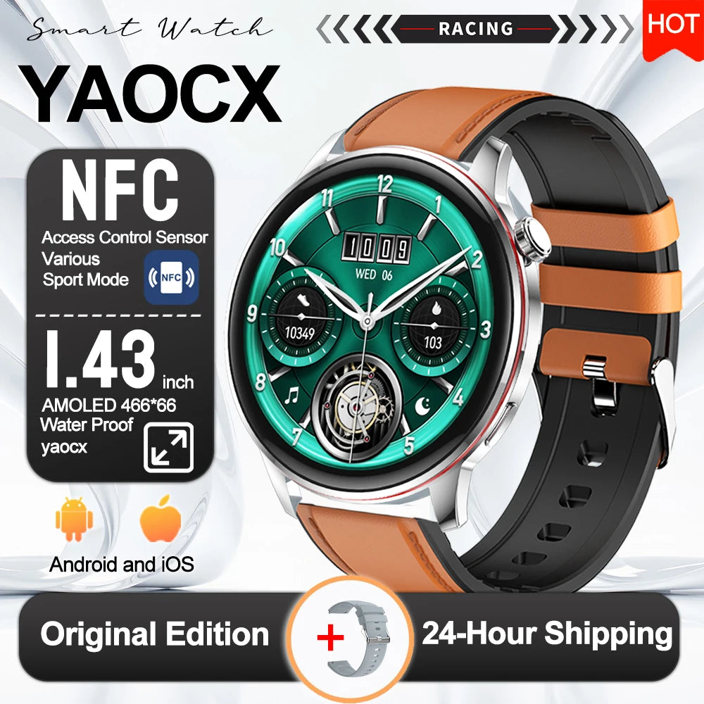 2026 New Smart Watch Women 466*466 AMOLED 1.43" HD Screen Always Display Time IP68 Waterproof Sports Bluetooth Call Smart Watch