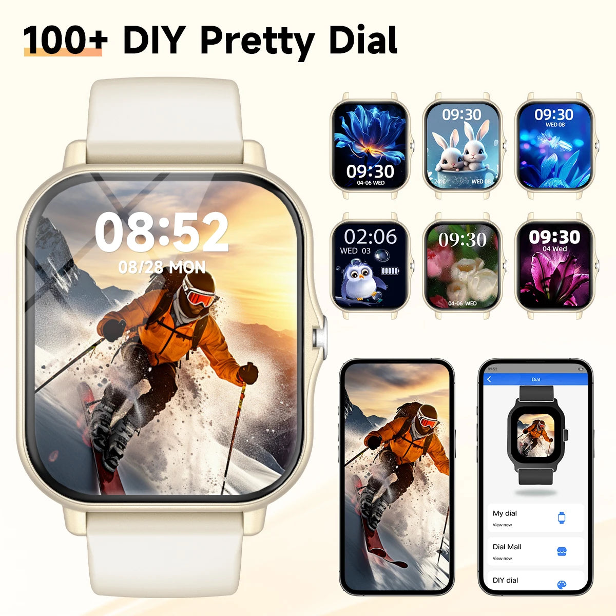New Smartwatch 1.83-inch Touch Screen Voice Assistant Camera Control Bluetooth Call for Android/IOS Sports Watch Men Women 2026