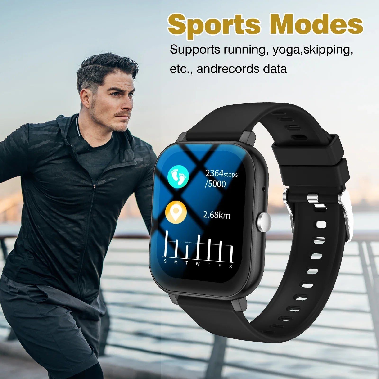 Smart Watch Multi-functional sports smart watch ,Wireless Calling, Personalized the Watch Faces,Music control