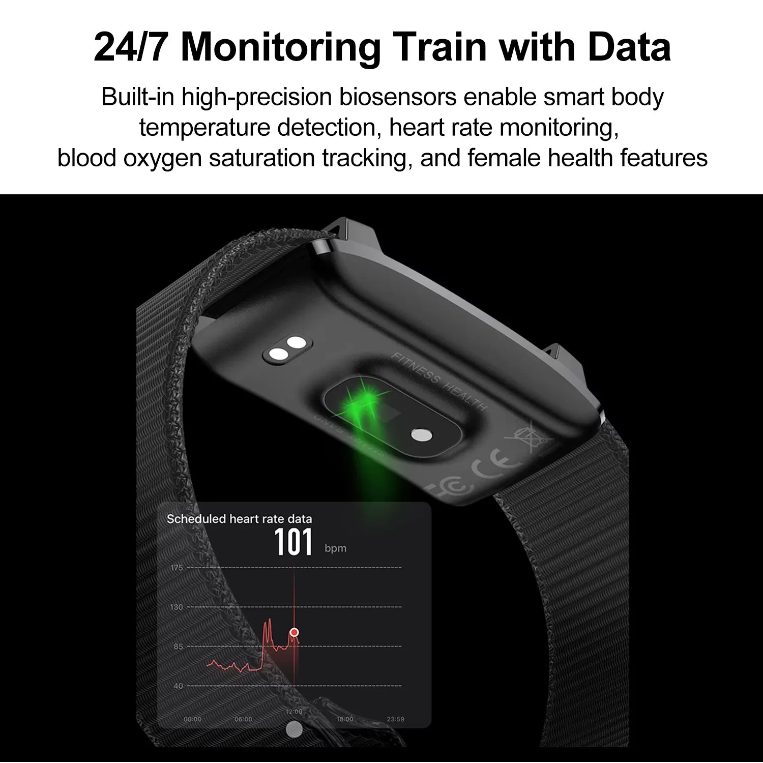 2025 New No Screen Smart Watch Men Women Sports Outdoors Fitness Heart Rate Monitor 1ATM Waterproof Smartwatch For Android IOS