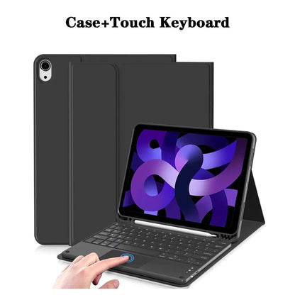 Tablet Case for iPad Air 11 inch(M2/M3/M4),Detachable Keyboard Case for iPad Air 4th/5th Gen 10.9 lnch with Case Pencil Holder