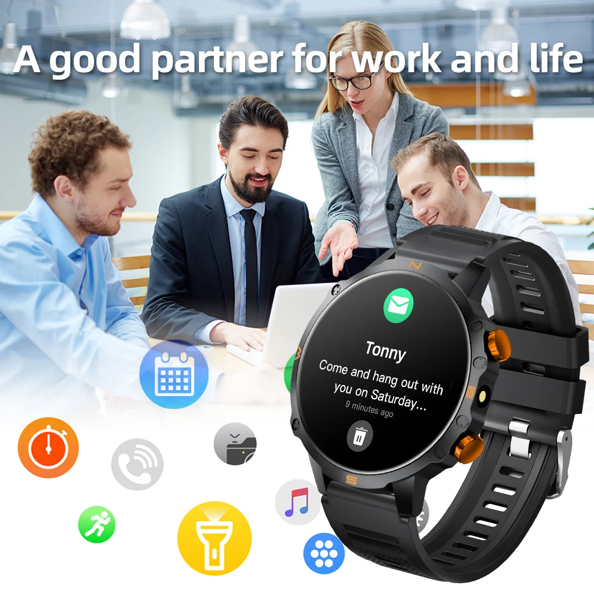 New Smart Watch 1.5''HD Screen Al Voice Assistant BT Call Message Push 100+Sport Fashion Smartwatch For Men Women Birthday Gift