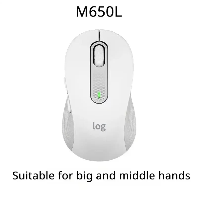 Logitech M650/M650L office laptop mouse, with a slim and portable design, making it easy to carry around for commuting.