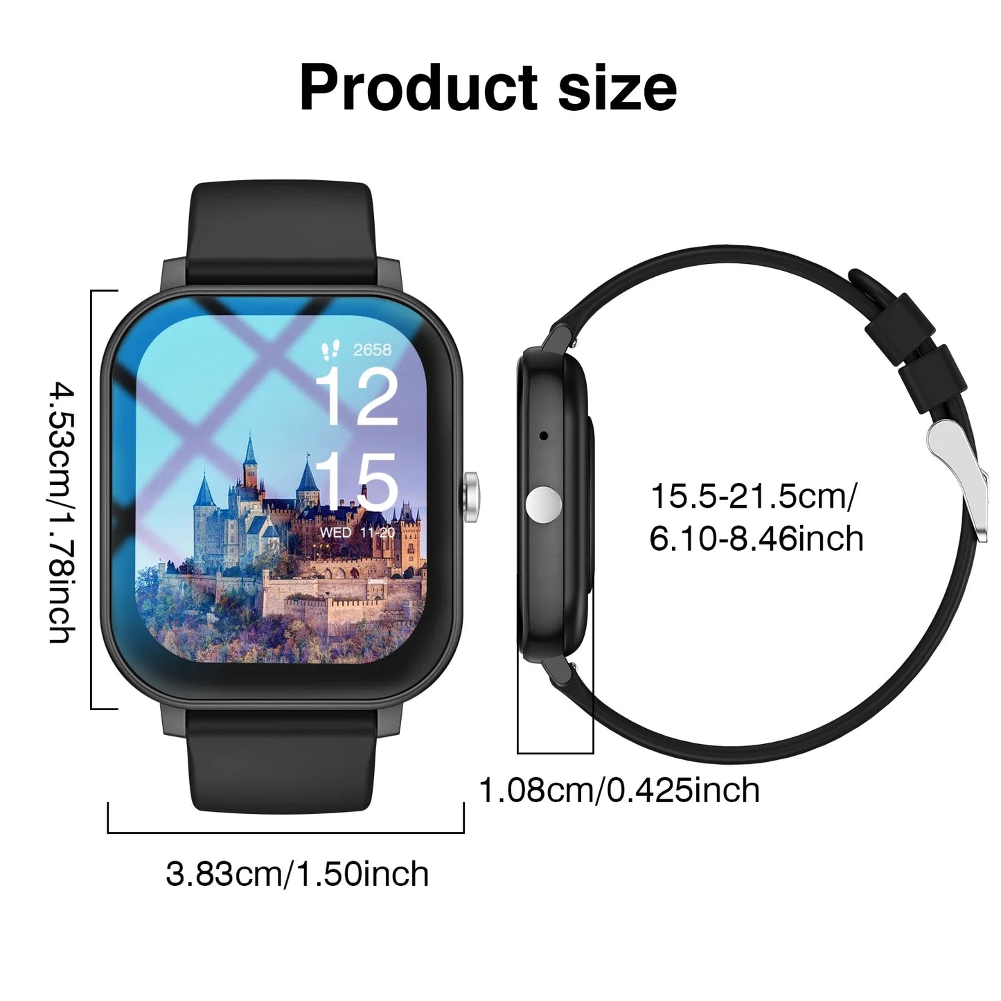 Smart Watch Multi-functional sports smart watch ,Wireless Calling, Personalized the Watch Faces,Music control