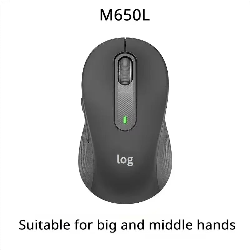 Logitech M650/M650L office laptop mouse, with a slim and portable design, making it easy to carry around for commuting.