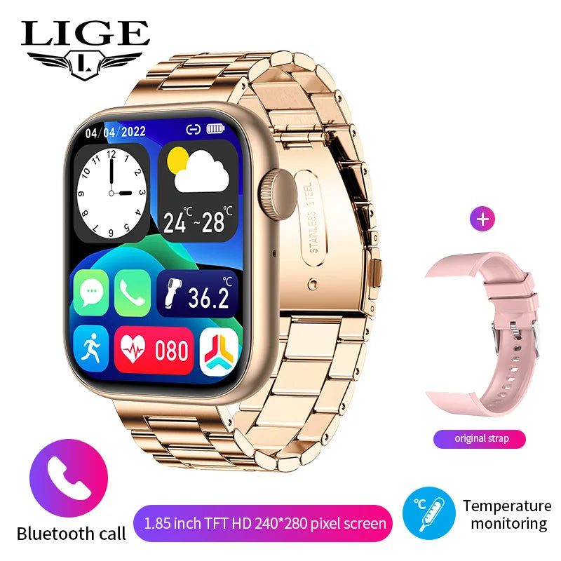 New Smart Watch For Men Full Touch Screen Bluetooth Call Waterproof Watches Sport Fitness Tracker Smartwatches Lady Reloj Mujer
