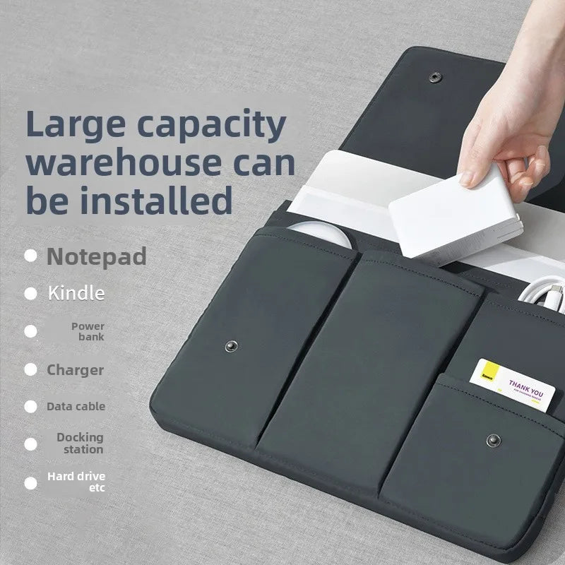 13.3/14/15.6/16 inch waterproof laptop bag front pocket can accommodate power supply, multifunctional laptop handbag briefcase