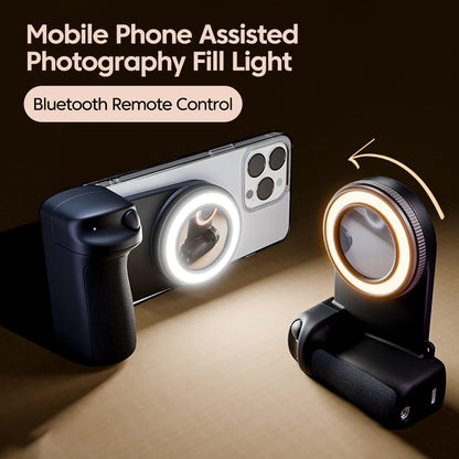 Magnetic Smartphone Selfie Fill Light Selfie Camera Handheld Bluetooth Live Video Vlog Assistant For Phone Live Video Light