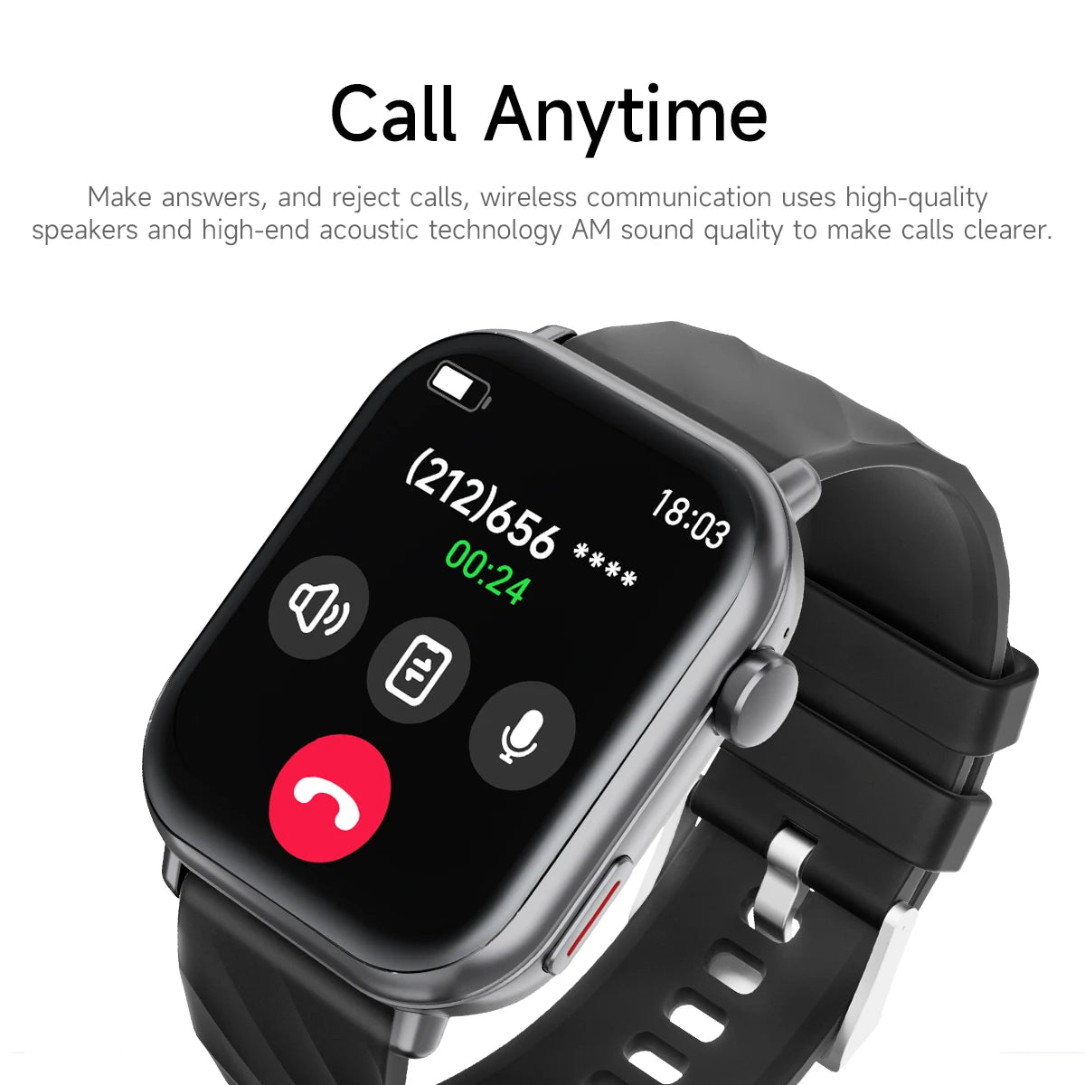 2025 Sport Smartwatch for Android/IOS 1.83''Screen Voice Assistant Wireless Call Answer 1000mAh Step Count Men Women Health Gift