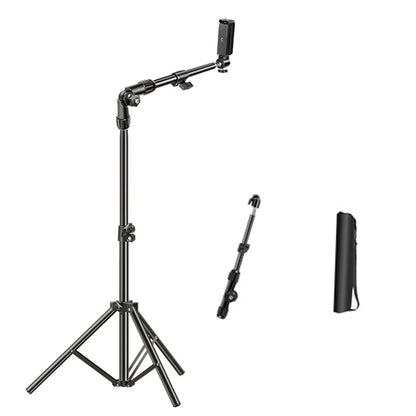 Phone Tripod Adjustable Horizontal Overhead Tripod Cell Phone Tripod Stand for Video Recording