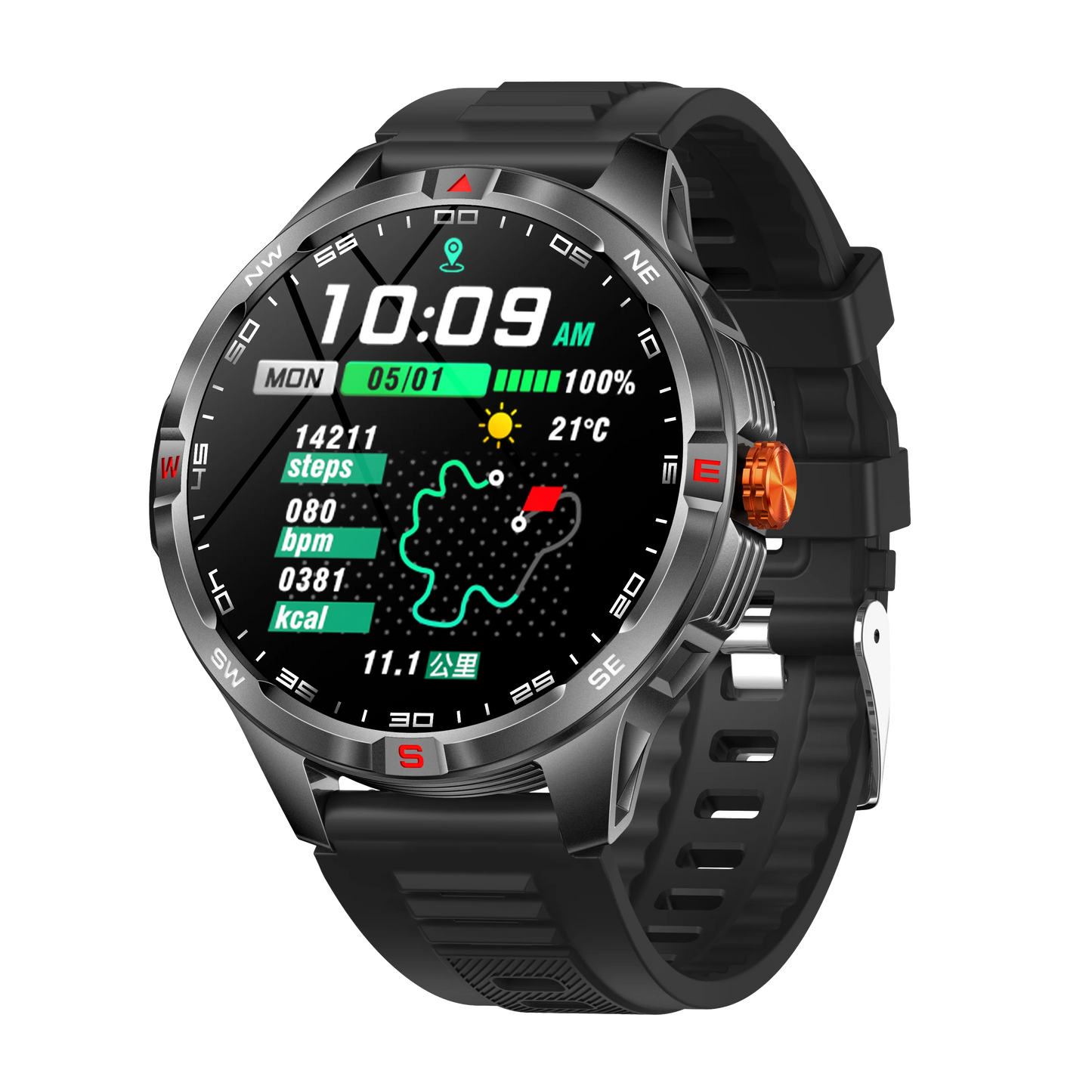 NEW Hot Smartwatch for Android/IOS Wireless Call Answer 1000mAh Battery Compass Sports Men Flashlight IP68 Waterproof 2026 Gifts