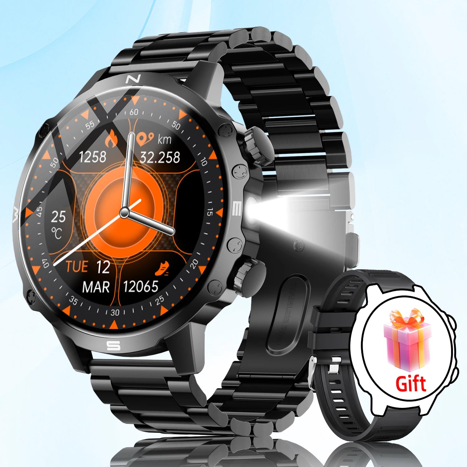 New Smart Watch 1.5''HD Screen Al Voice Assistant BT Call Message Push 100+Sport Fashion Smartwatch For Men Women Birthday Gift