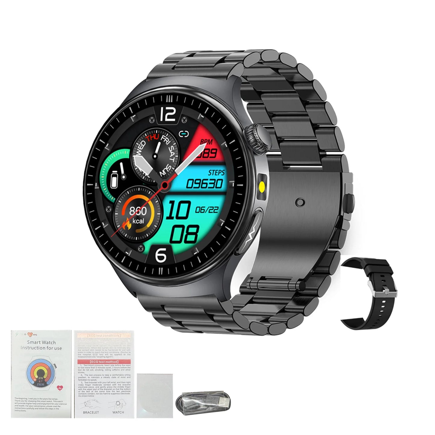 Touchscreen Smartwatch Smart Health Watch with 1.43-Inch Touchscreen BT Calling Activity Tracker Multiple Sports Modes