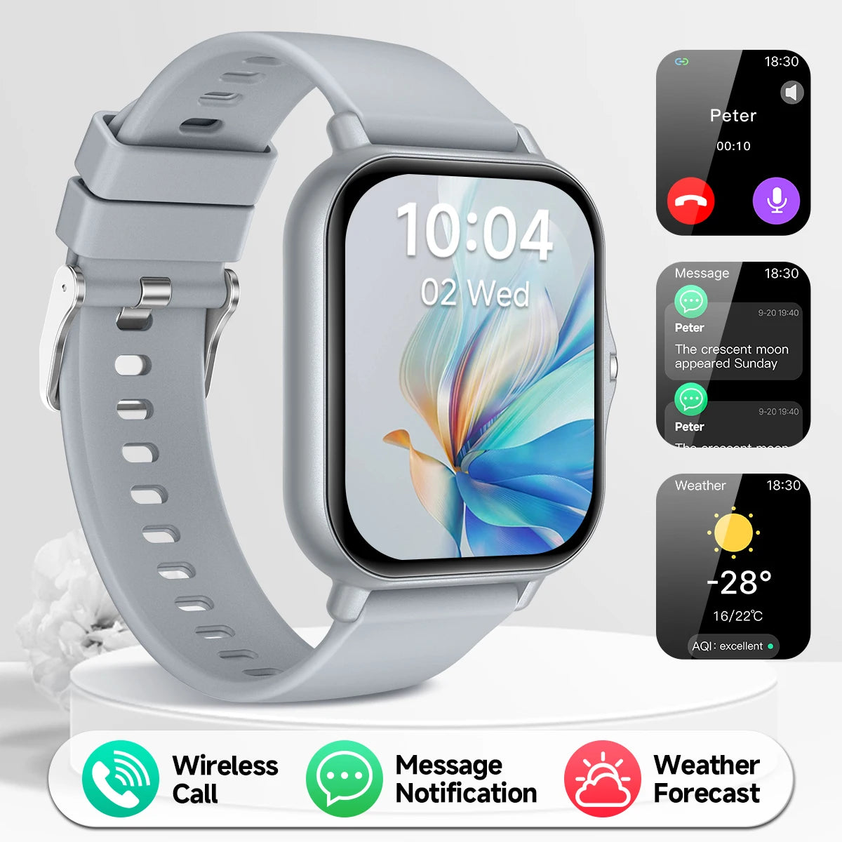 New Smartwatch 1.83-inch Touch Screen Voice Assistant Camera Control Bluetooth Call for Android/IOS Sports Watch Men Women 2026