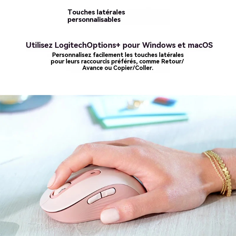 Logitech M650/M650L office laptop mouse, with a slim and portable design, making it easy to carry around for commuting.