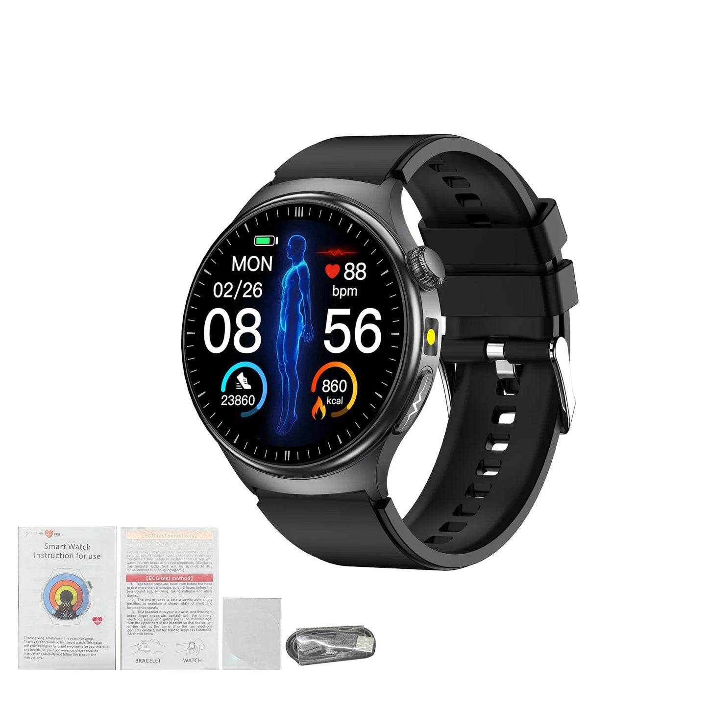 Touchscreen Smartwatch Smart Health Watch with 1.43-Inch Touchscreen BT Calling Activity Tracker Multiple Sports Modes