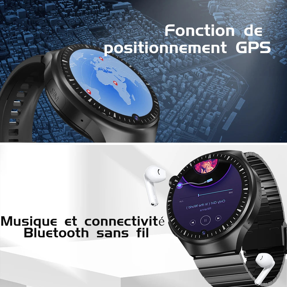 SERVO KOM11 4G LTE Smartwatch Phone One SIM Card Android System Front Camera Face Unlcok WiFi Waterproof Touch Screen Smartphone