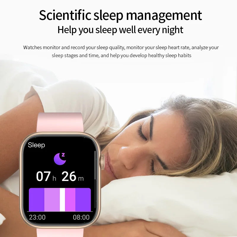 New Smart Watch For Men Full Touch Screen Bluetooth Call Waterproof Watches Sport Fitness Tracker Smartwatches Lady Reloj Mujer